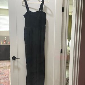 Black Sleeveless Maxi Dress with Square Neck
